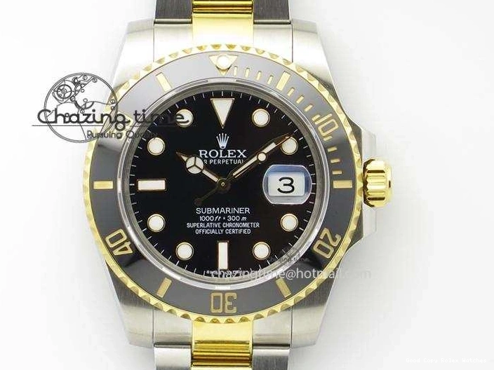 AAA Replica Watches SS Best LN Edition 116613 ETA Submariner Black 3986 YG Bracelet Bp-Maker RelaxedFit On Dial 0117